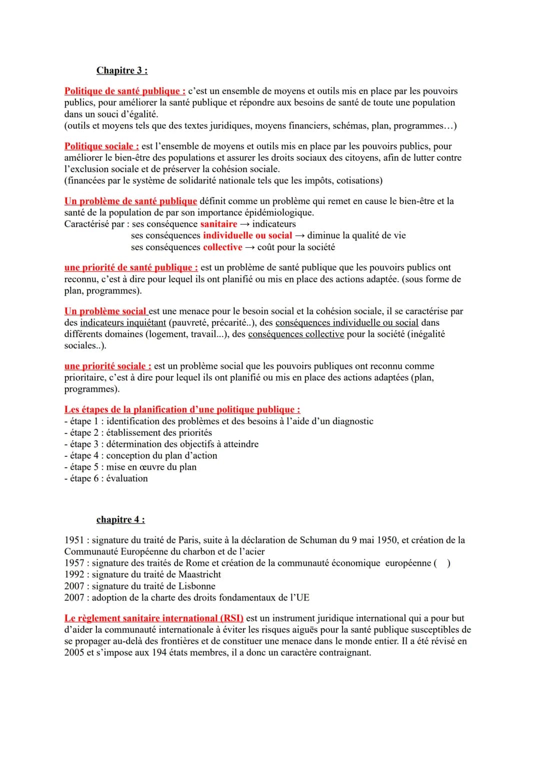 ### chapitre 1:
Définitions ST2S
Partie 1 - Première
Selon l'OMS, en 1946, la santé est << un état de complet bien-être physique, mental et
