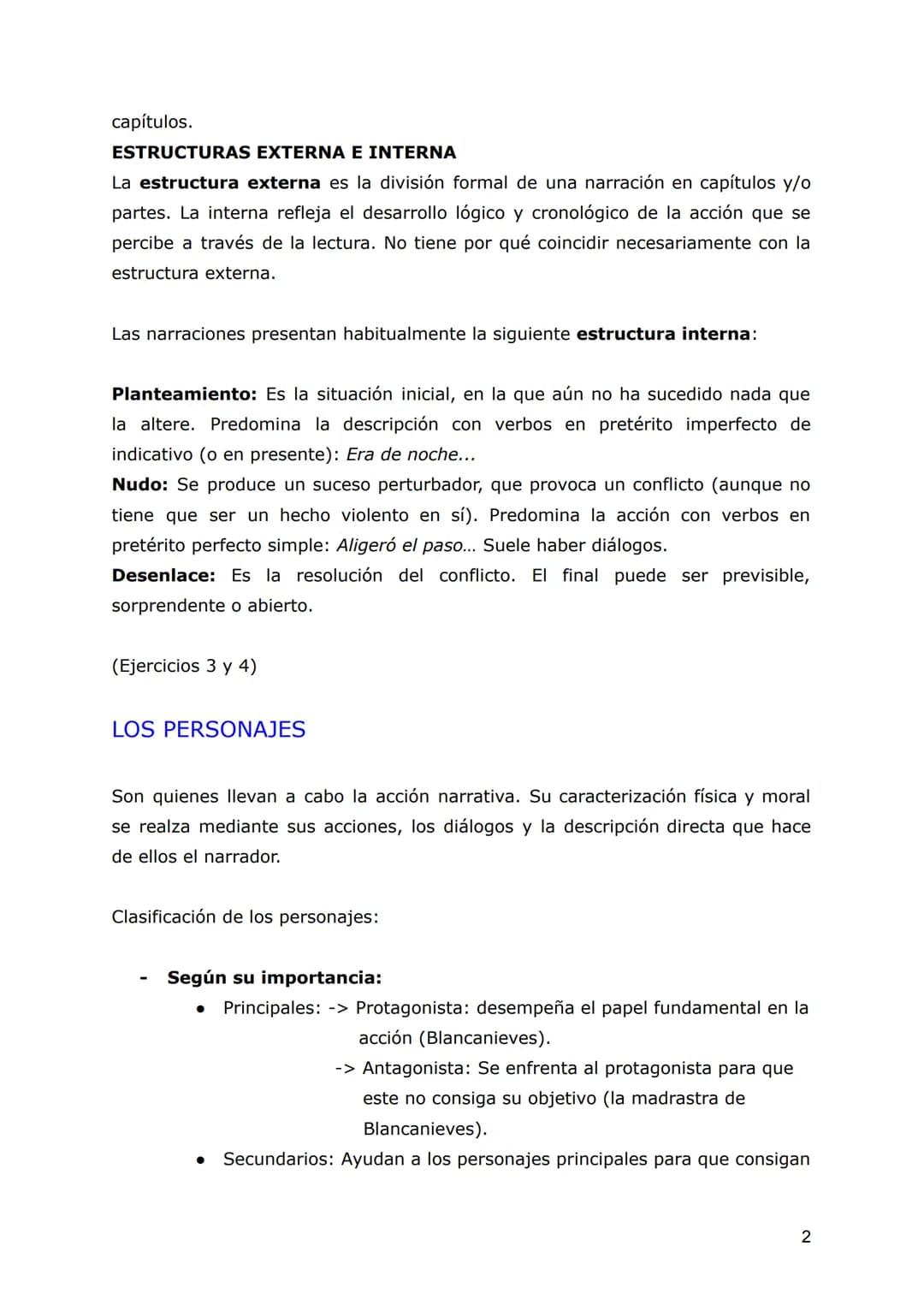 # LA NARRACIÓN
EL TEXTO NARRATIVO
El texto narrativo es aquel en el que se relatan sucesos que les ocurren a unos
personajes en un tiempo