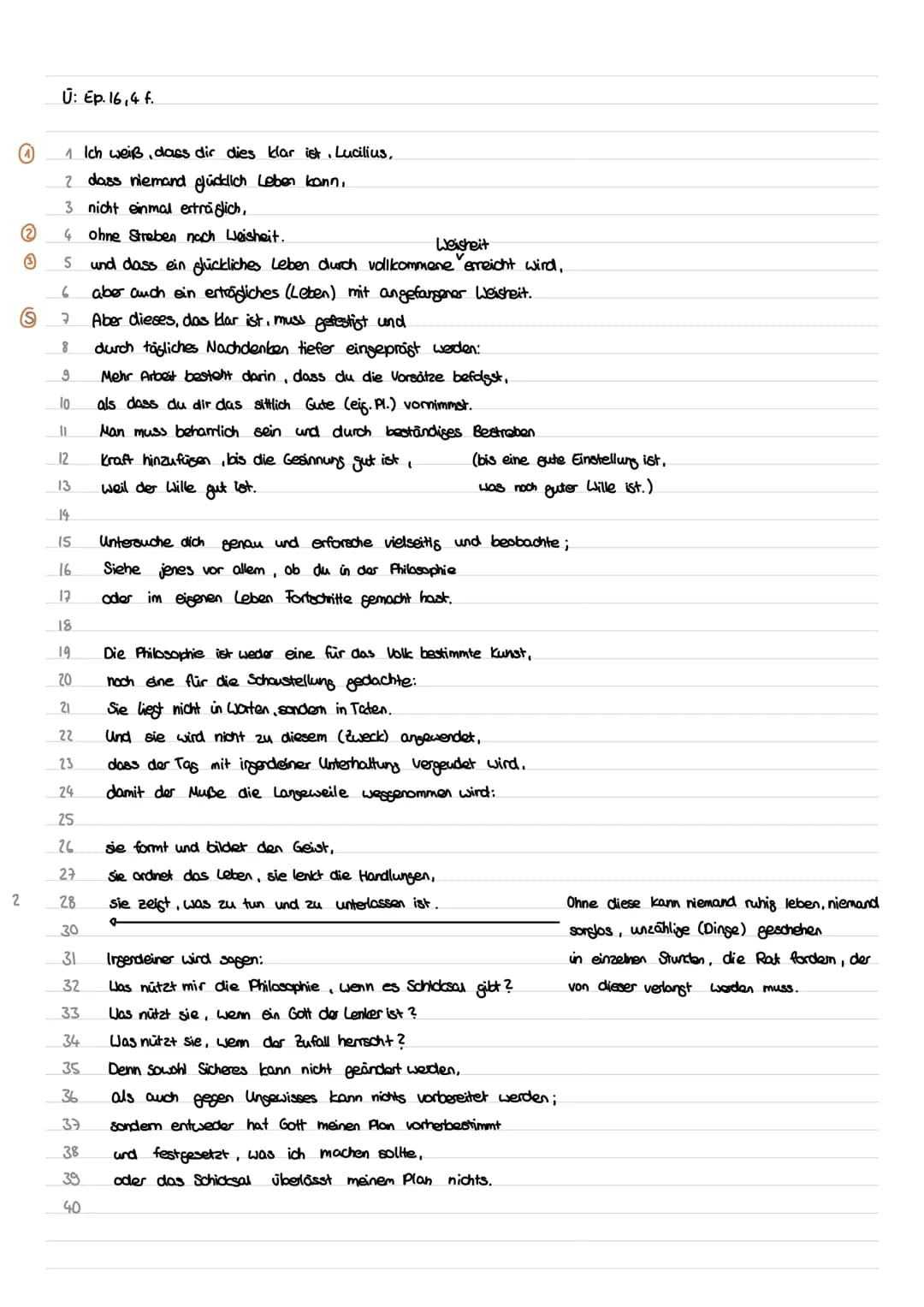Einführung: Römische Philosophie - L.Annaeus Seneca, Ad Lucilium epistulae morales ep.16, 1-5
Seneca Lucilio suo salutem
[Liquere hoc tibi