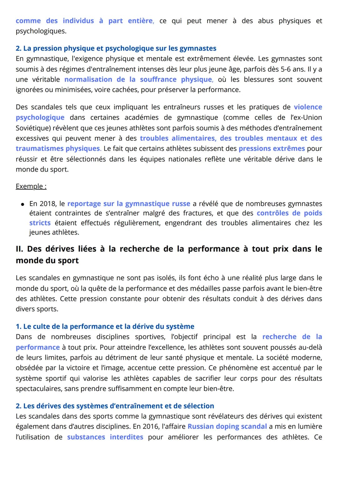 # GRAND ORAL EPPCS
Comment les scandales dans le monde de la
gymnastique reflètent ils les dérives dans le monde
du sport ?
La gymnastique