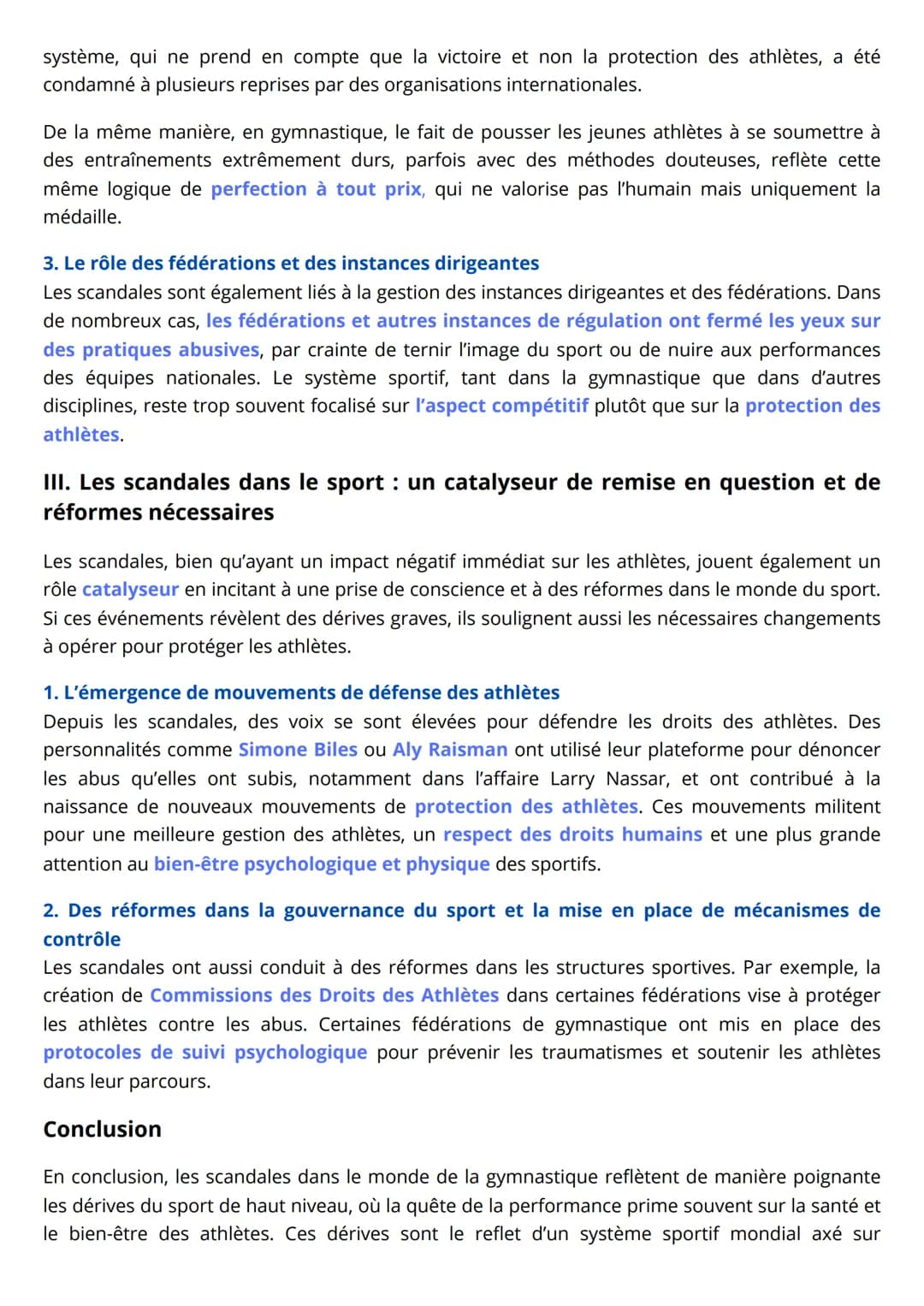 # GRAND ORAL EPPCS
Comment les scandales dans le monde de la
gymnastique reflètent ils les dérives dans le monde
du sport ?
La gymnastique