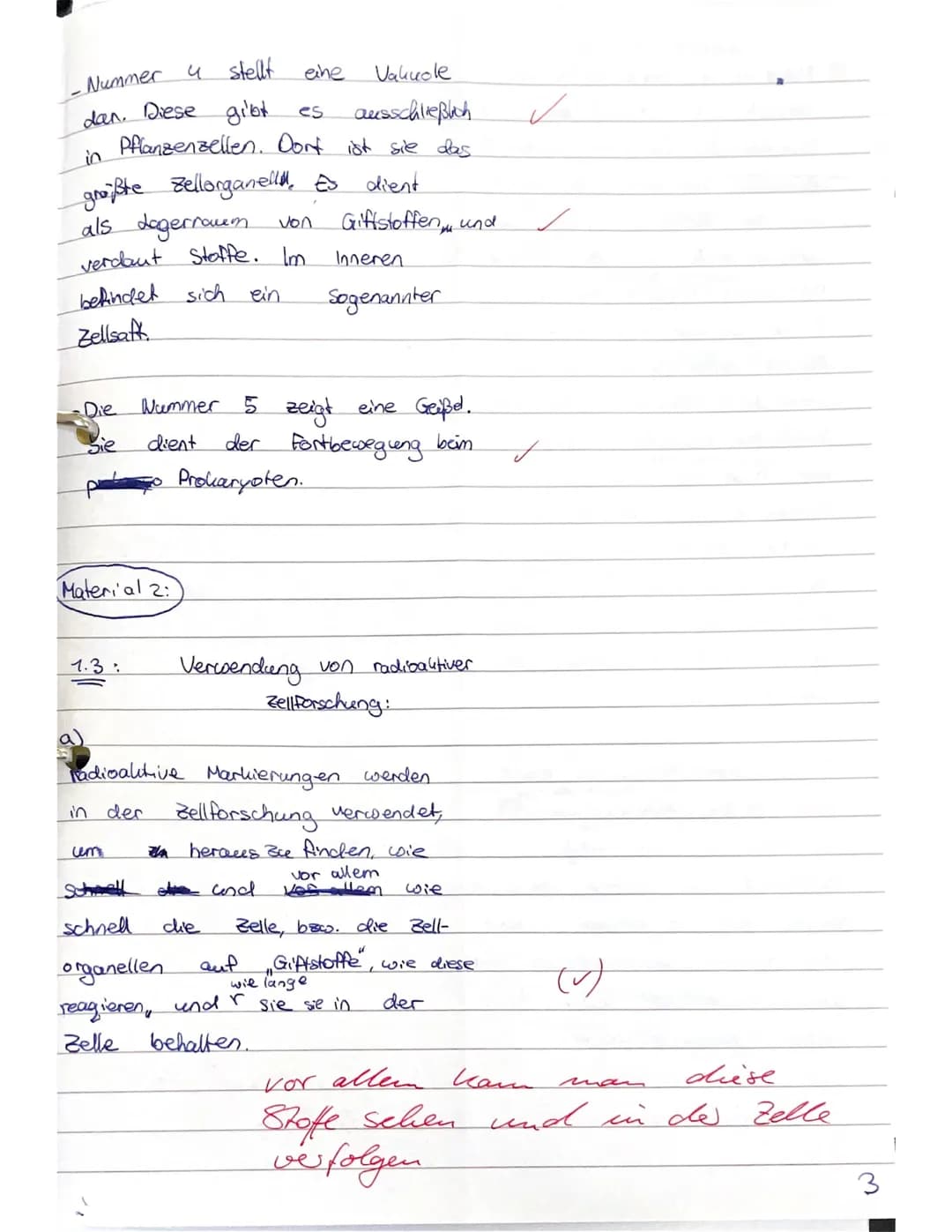 GK Biologie EF.1
Klausur
08.11.2021
Abi 2024
Aufgabe 1: Zellbiologie und Methoden der Zellforschung
1.1 In Material 1 sind drei verschiede